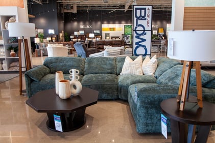 Bloomington Slumberland Furniture blue sectional