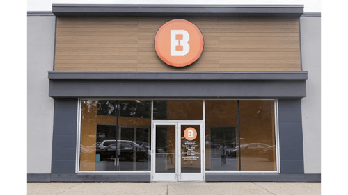 Exterior view of our modern Schenectady gym featuring an inviting entrance.