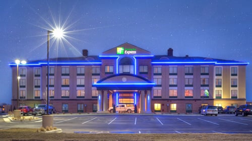 Holiday Inn Express is just off 135 in Wichita