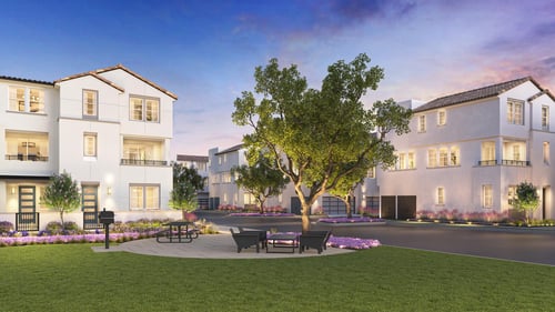 Future amenity spaces include a park with seating and BBQ