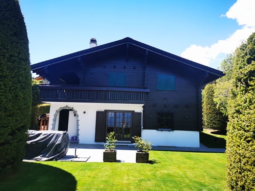Chalet avant microgommage