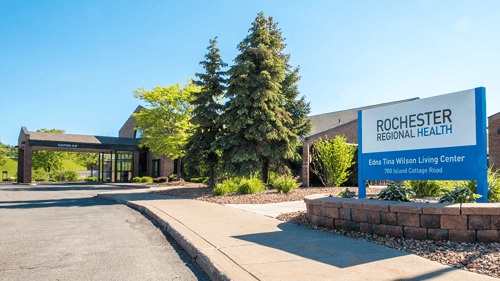 Exterior image of Rochester Regional Health Edna Tina Wilson Living Center