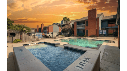 Outdoor pool and spa.