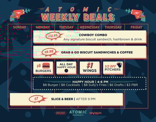 Atomic Cowboy Weekly Deals