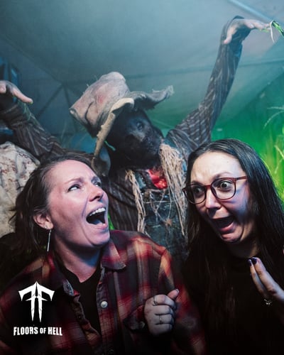 scare character scaring friends