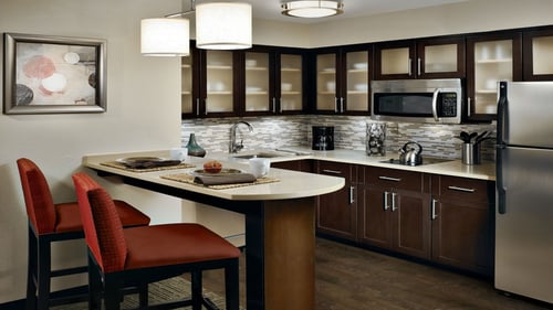 All suites feature kitchens with full-size appliances & supplies