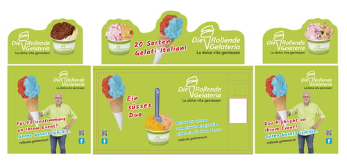 Entwurf Foodtruck / Anhänger für Die Rollende Gelateria