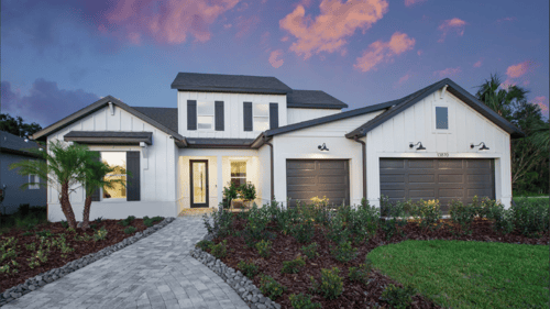 Exterior of new home community Del Webb River Reserve