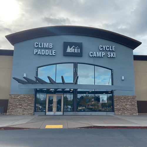 Front of the REI store in Roseville, California
