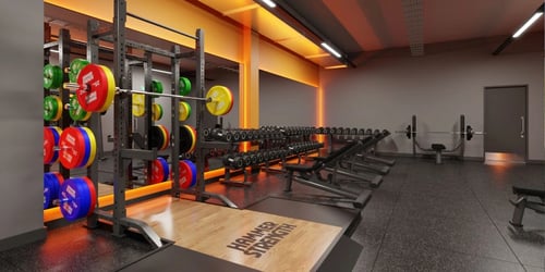 The free weights area at Places Leisure Edinburgh.