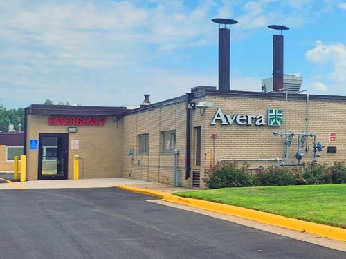 Avera Tyler Hospital emergency entrance, Tyler, MN.