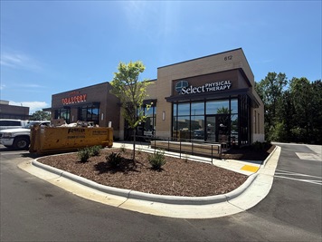 Outside front of building