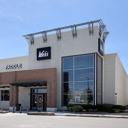 The front of the REI store in Troy, Michigan