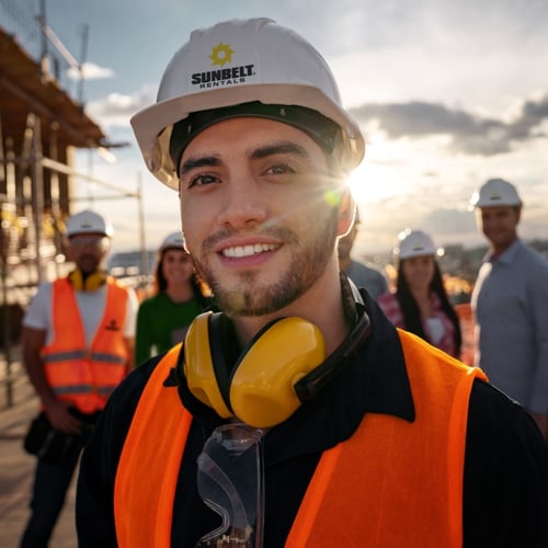 Sunbelt Rentals colleague on site.