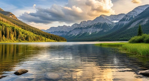 Scenic Lake stock photo