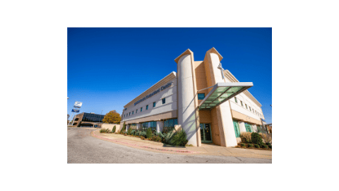 Photo of SSM Health Outpatient Building showing the southwest entry point.