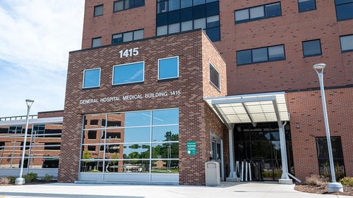 Google Cover Photo exterior image of the Medical Office Building at Rochester General Hospital which houses the Breast Center