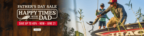 Save up to 40% at the Bass Pro Shops Father's Day Sale