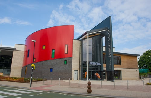 The outside entrance of West Bromwich Leisure Centre