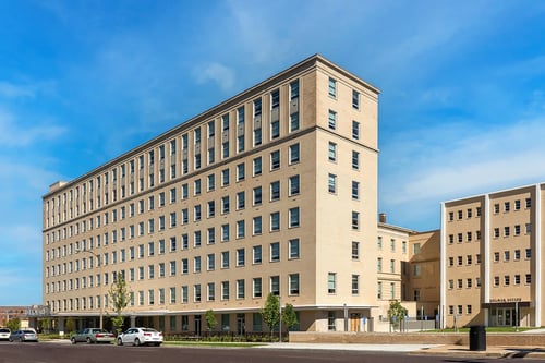 Apartment building at The Residences at Delmar DivINE in St Louis, MO 63112