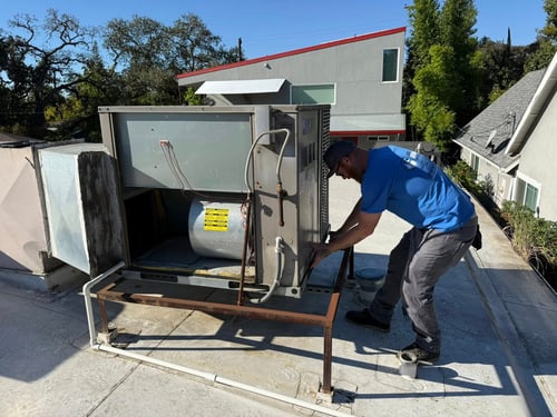 Packaged HVAC unit maintenance