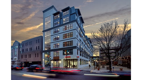 Exterior building view at 520 Lofts in Allentown
