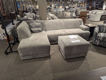 Amery Slumberland Furniture sectional with chaise and ottoman