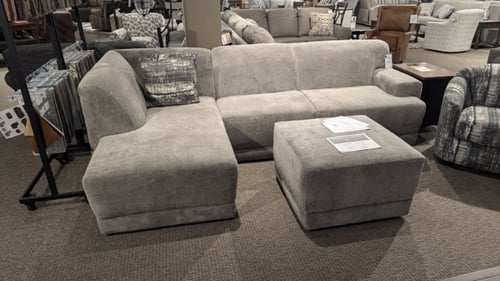 Amery Slumberland Furniture sectional with chaise and ottoman