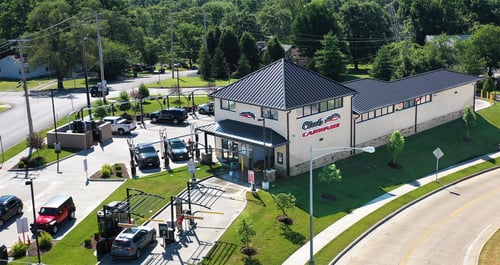 Aerial View of St. Charles, Missouri Club Car Wash