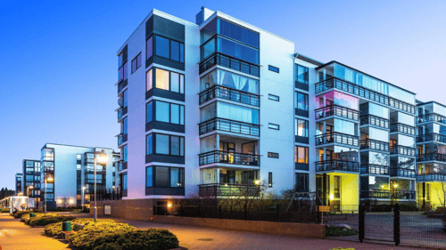 Large modern apartment complex