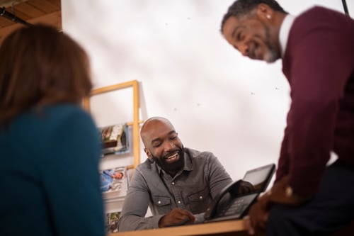 People speaking through VOIP