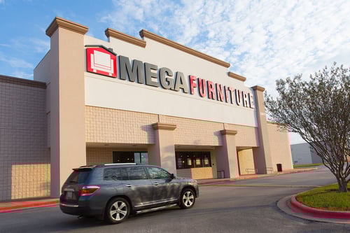 Retail space for lease in Austin, Texas, Mega Furniture
