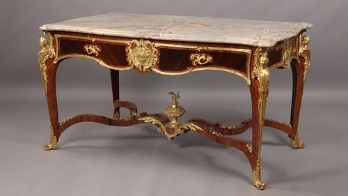 antique brown and gold table