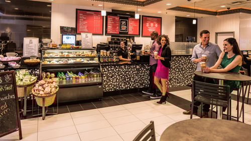 Multiple people enjoying their drinks Inside Sips Coffee and Tea at Circus Circus Reno Hotel & Casino