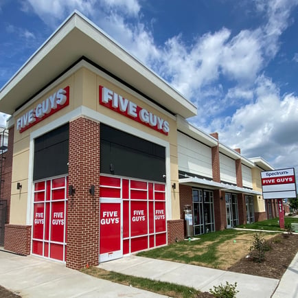Five Guys at 1923 North Main St. in High Point North Carolina.