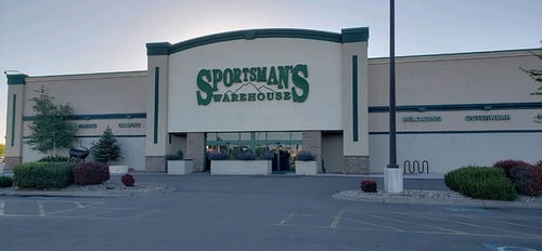 The front entrance of Sportsman's Warehouse in Idaho Falls