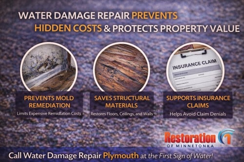 a photo describing the various ways water damage restoration can prevent costs