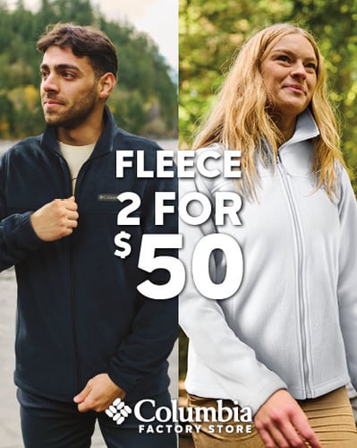 Two people in Columbia Fleece.