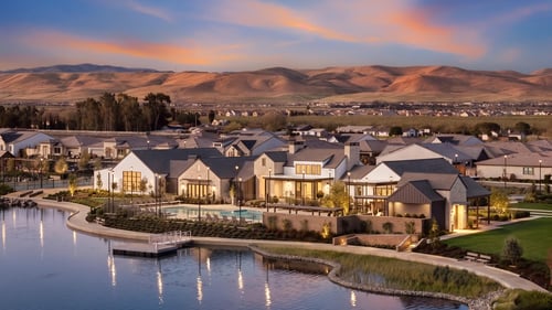 11,000-square-foot clubhouse eaturing indoor and outdoor pools, pickleball and bocce courts, fitness center, and more