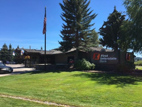 Exterior image of First Interstate Bank in Big Fork, Montana.