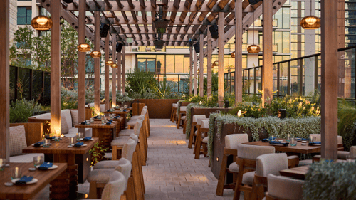 Watr Rooftop Restaurant Seating