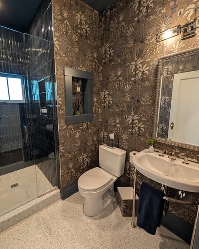 modern bathroom renovated