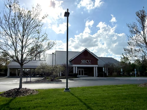 Outside view of the State Employees' Credit Union Locust branch