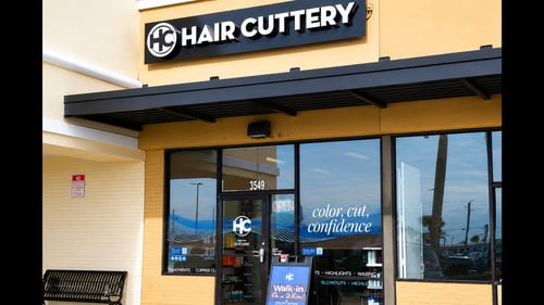 Outside the Hair Cuttery salon located at  3549 Us Highway 441 S
