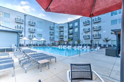 Swimming Pool and Pool Deck at Highland Row in Memphis, TN