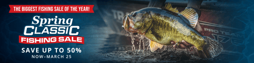 Save up to 50% at the Bass Pro Shops Spring Classic Fishing Sale