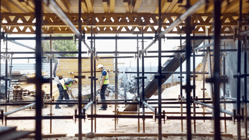 construction on an addition to a house