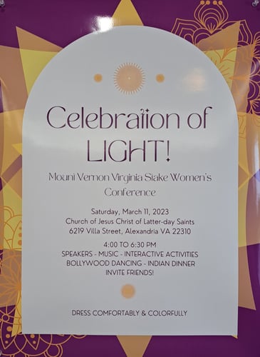 Celebration of Light invitation