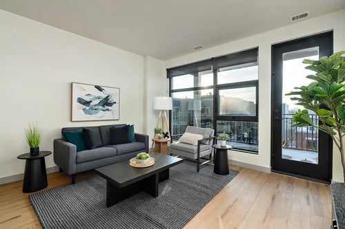 Living room at Raymond Block in Edmonton, AB