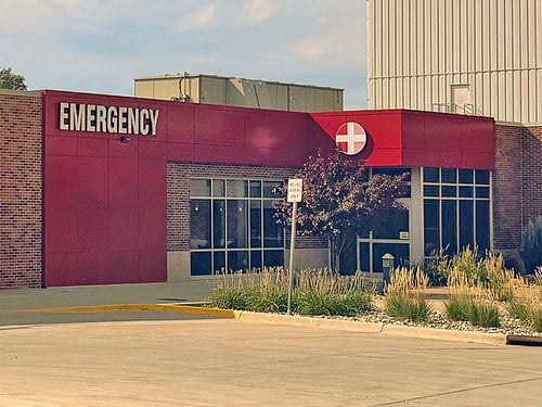 Avera Holy Family Hospital emergency entrance in Estherville, IA